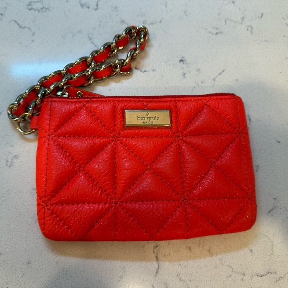 Kate Spade Red Quilted Wristlet